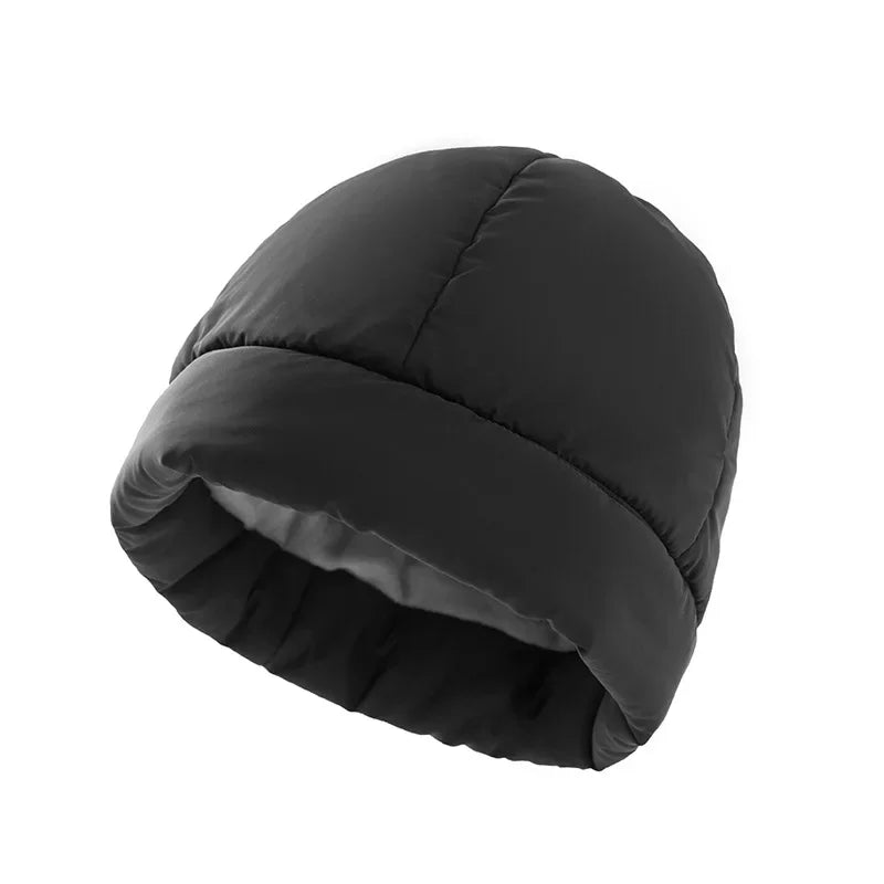 Women's Quilted Fluffy Down Beanie Hat Outdoor Warm Lightweight Ear Protection - Frimunt Clothing Co.