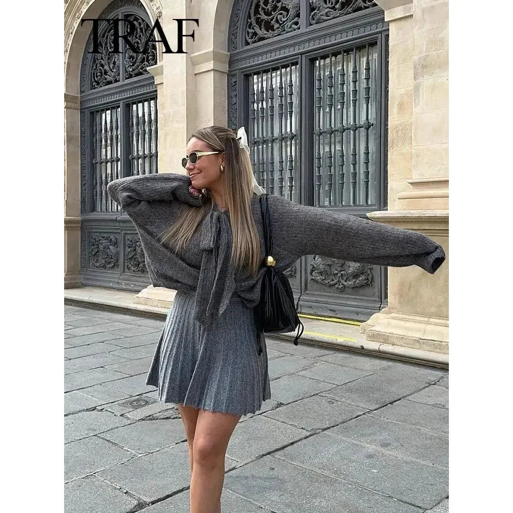 Autumn Women Fashion Knit Pullovers Butterfly Collar - Frimunt Clothing Co.