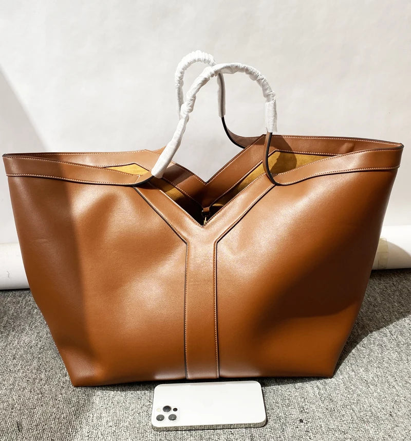 Oversize Leather Tote Bags For Women Luxury Designer Inspired Handbag Free Custom Initials