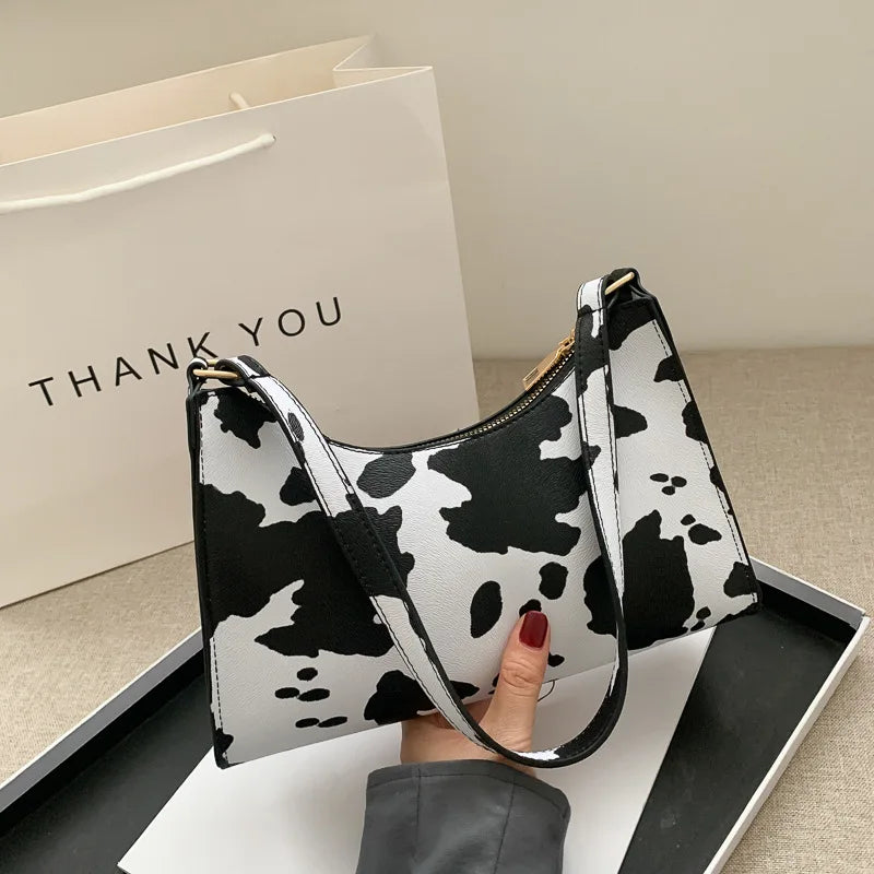 Fashion Zebra Print Women Luxury Handbag Eco Leather