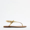 Strappy Gold Flat Sandals – Classic Minimalist Design - Frimunt Clothing Co.