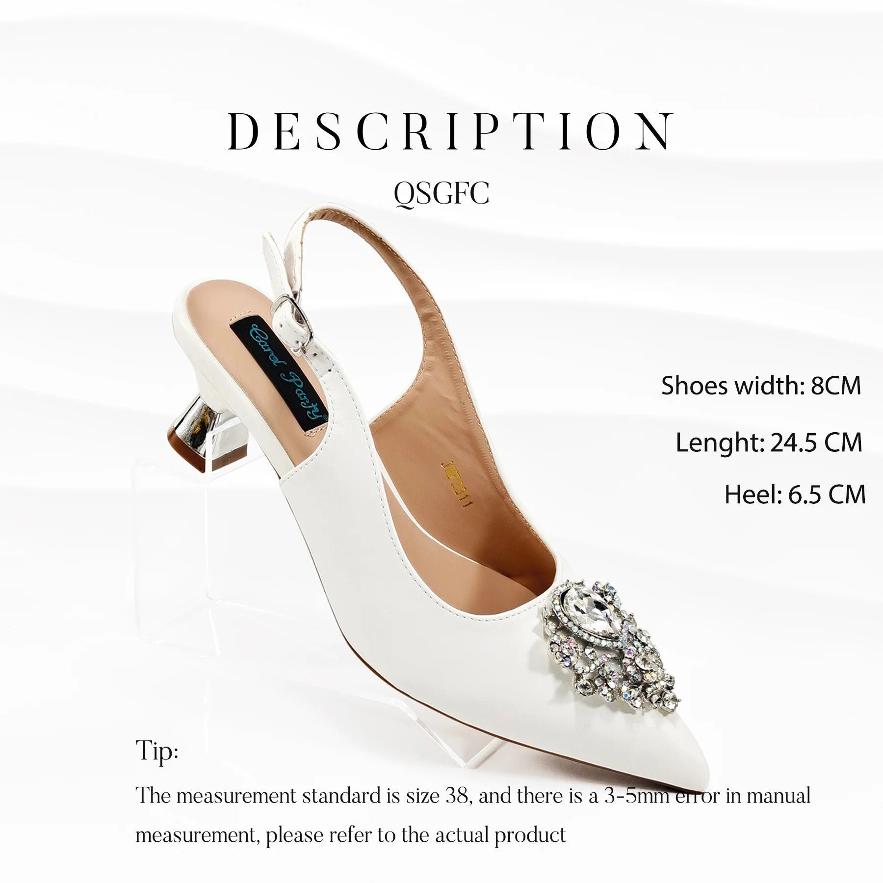 Women's Pointed-Toe Luxury Style High Heels Slingback Shoes With Bag Set - Frimunt Clothing Co.