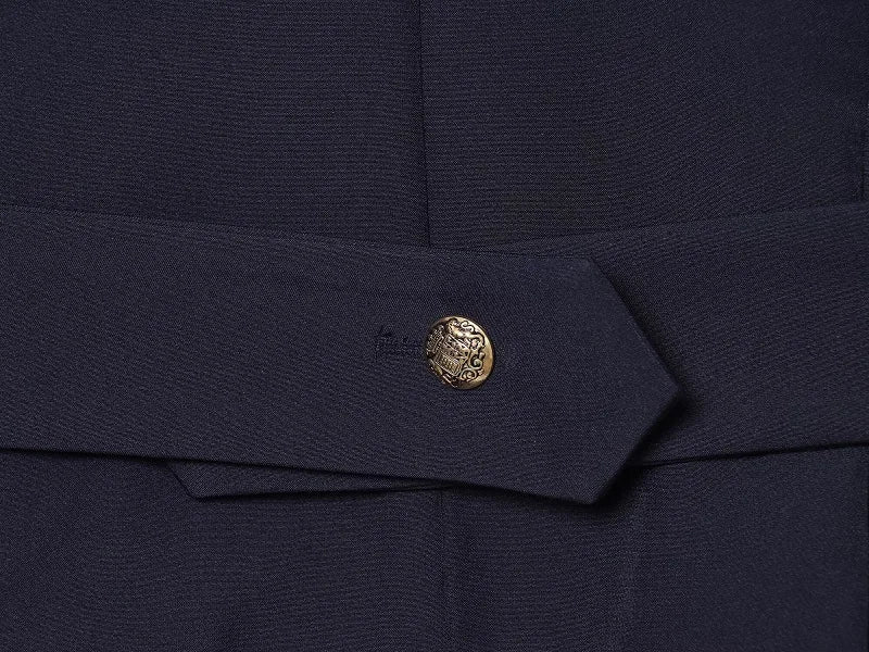 High Neck Cropped Velvet Napoleon Style Jackets Fireman Clasp