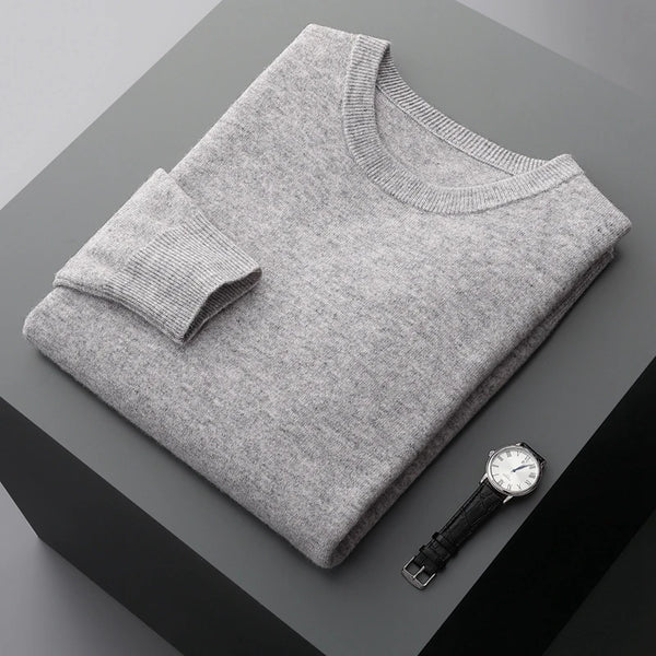 Men's 100% Merino Wool Round Neck Sweater - Frimunt Clothing Co.