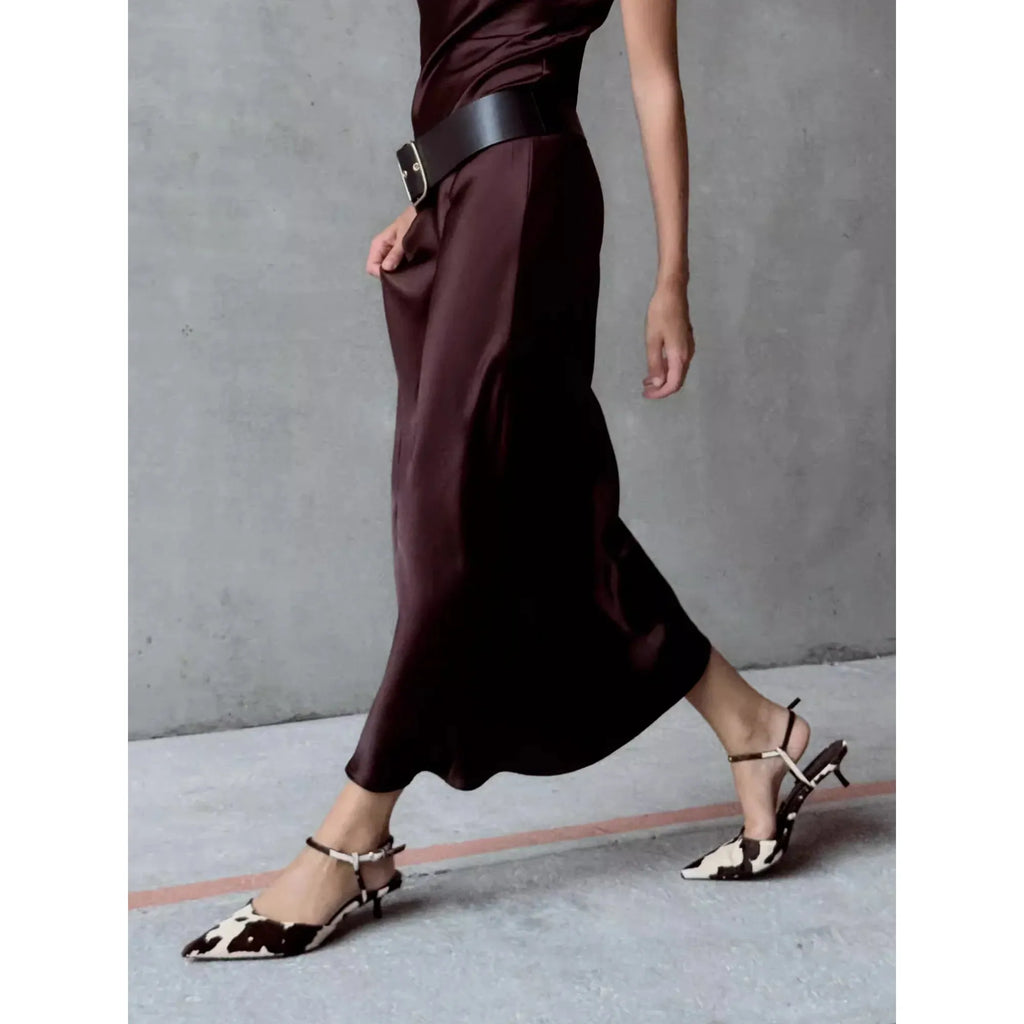 Women's Pointed Toe Cow Genuine Leather Spring Summer High Heels Pumps - Frimunt Clothing Co.