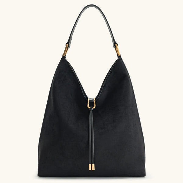 Aria Faux Suede Shoulder Bag Large Capacity - Frimunt Clothing Co.