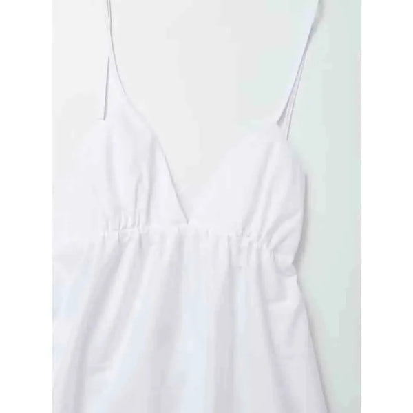 Women's Backless Sleeveless V Neck Summer Long Dress - Frimunt Clothing Co.