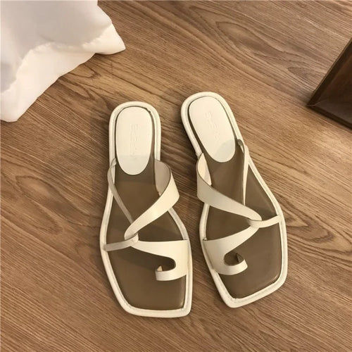 Clip Toe Flat Casual Non-slip Eco Leather Women's Summer Sandals - Frimunt Clothing Co.