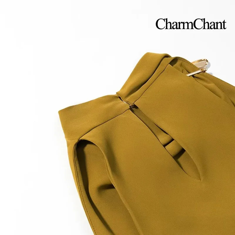Women's Satin Halter Neck Tops Elegant Side Neck Buckle Sleeveless Blouse