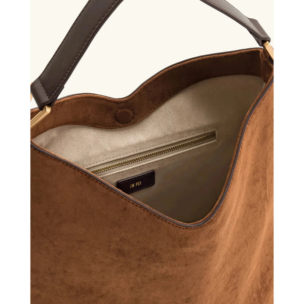Aria Faux Suede Shoulder Bag Large Capacity - Frimunt Clothing Co.