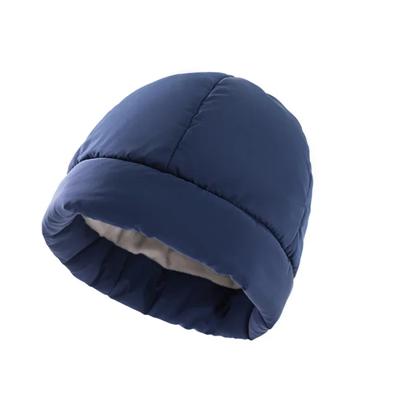 Women's Quilted Fluffy Down Beanie Hat Outdoor Warm Lightweight Ear Protection - Frimunt Clothing Co.