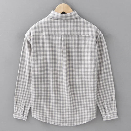 100% Cotton Plaid Shirt for Men Spring Fall Fashion - Frimunt Clothing Co.