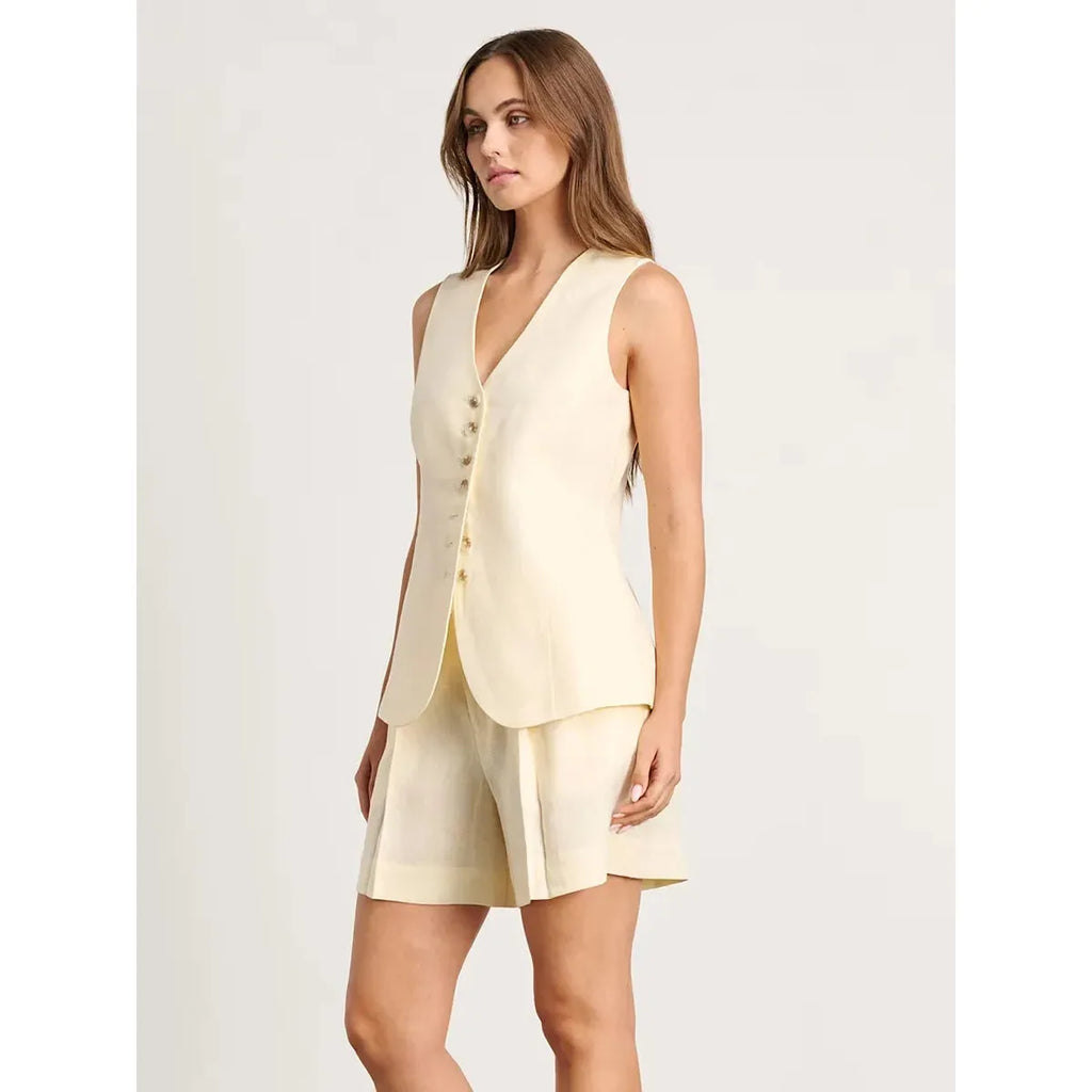 Women's Cotton Linen Chic Vest Shorts Set - Frimunt Clothing Co.