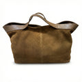 Women's Genuine Suede Leather Tote Bags Luxury Designer Large Handbag