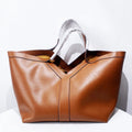 Oversize Leather Tote Bags For Women Luxury Designer Inspired Handbag Free Custom Initials