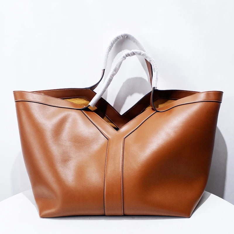 Oversize Leather Tote Bags For Women Luxury Designer Inspired Handbag Free Custom Initials