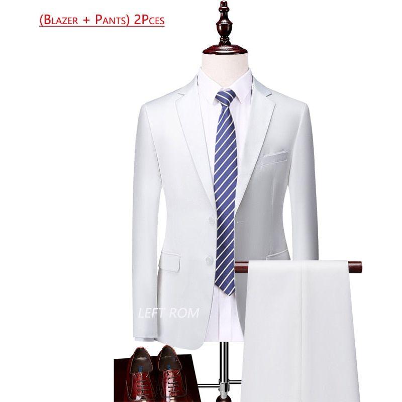 High-end Brand Formal Business Mens Suit Three-piece Groom Wedding Dress Suit 13 Solid Colors - Frimunt Clothing Co.