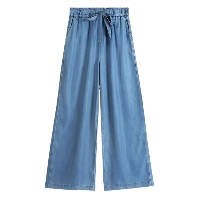 Women's Summer Wide Leg Pants Vintage High Waist Jeans Plus Sizes Available - Frimunt Clothing Co.
