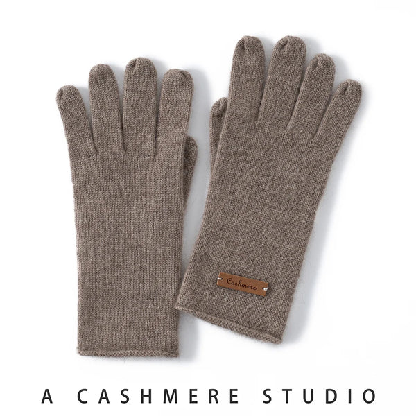 Women's Winter High-Quality 100% Cashmere Gloves Soft Warm Stretch Knit