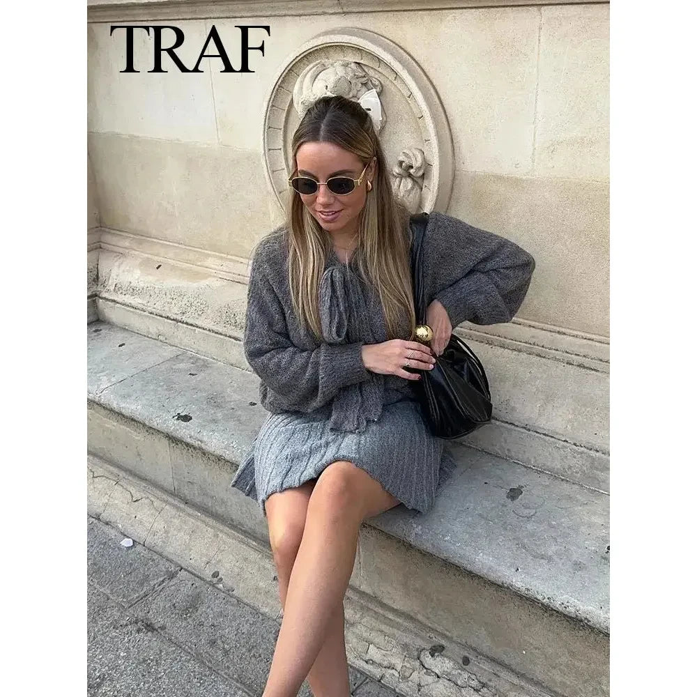 Autumn Women Fashion Knit Pullovers Butterfly Collar - Frimunt Clothing Co.