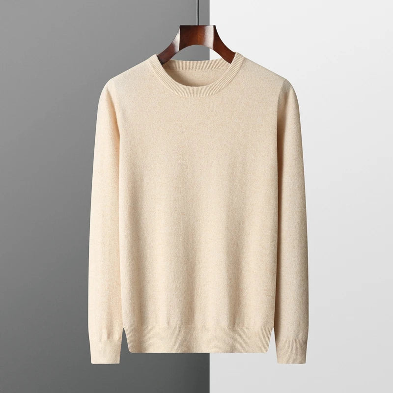 Men's 100% Merino Wool Round Neck Sweater - Frimunt Clothing Co.