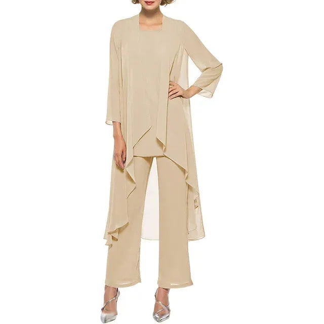 Women's Suit 3 Pieces Sets Long Jacket Top & Pants Dress Formal Events Wedding Party Guest - Frimunt Clothing Co.