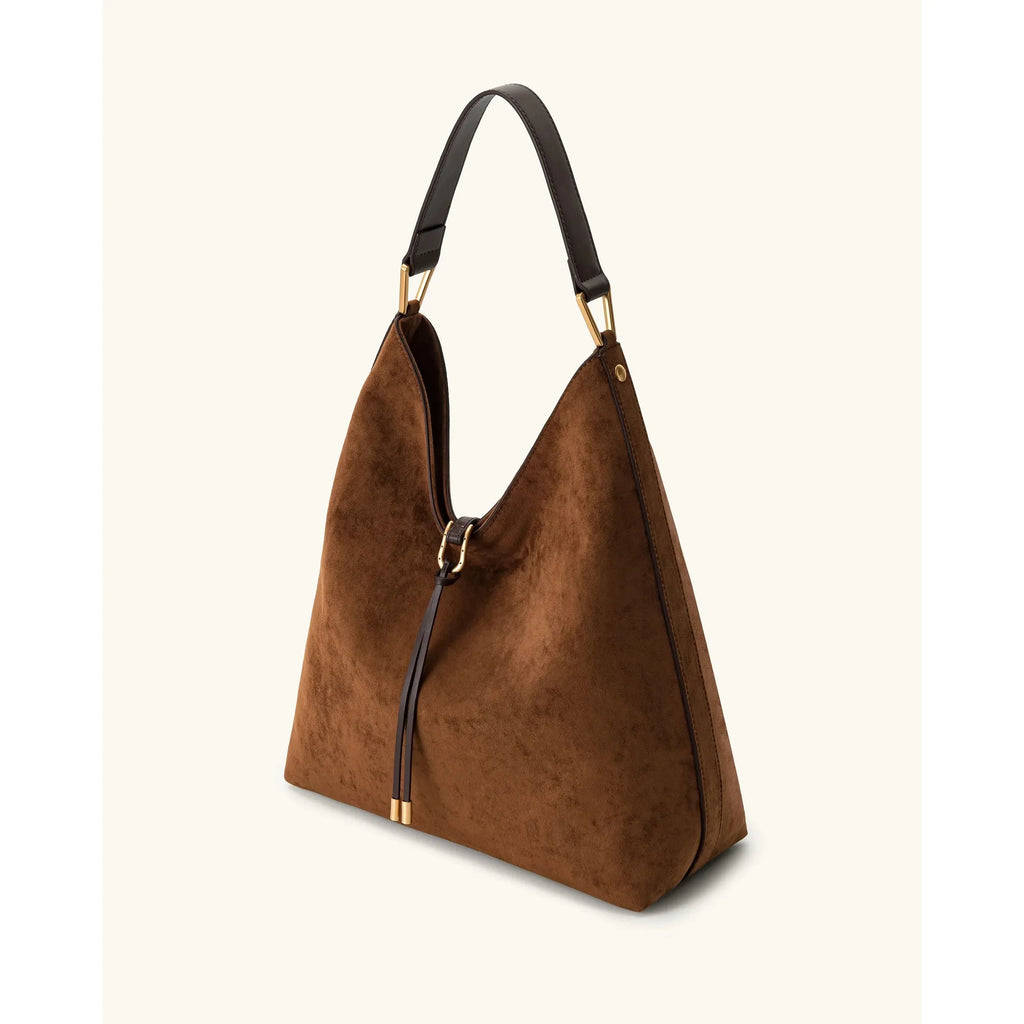 Aria Faux Suede Shoulder Bag Large Capacity - Frimunt Clothing Co.