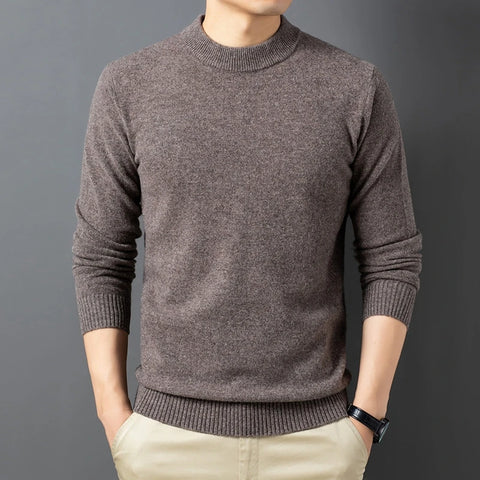 Men's Wool Sweater 100% Wool Thick 450g Fashion Essentials