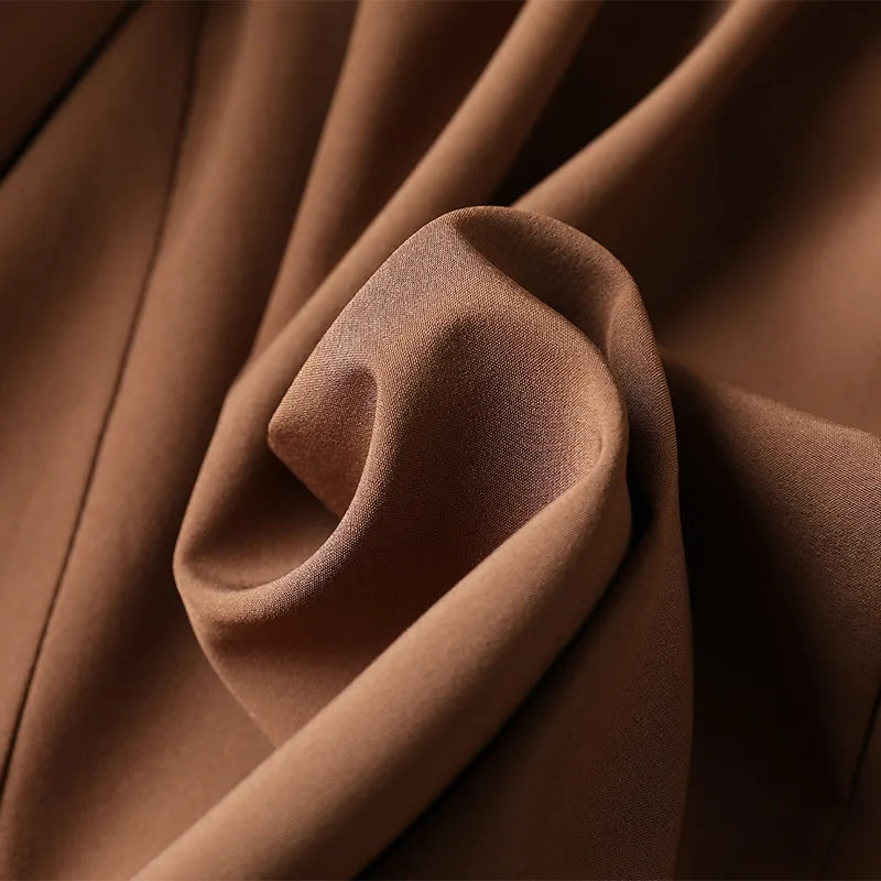 Women's Genuine Leather Suede Long Classic Trench Coat Double Breasted With Belt