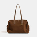 Eco Leather And Suede Boston Bag - Frimunt Clothing Co.