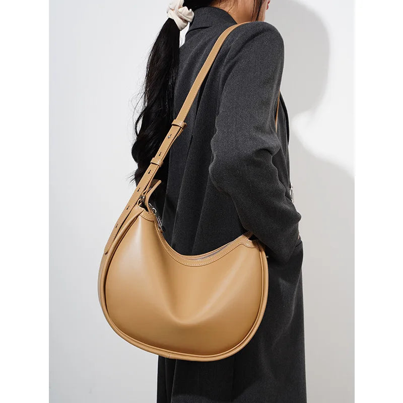 Women's Genuine Leather Shoulder Hobo Bag - Frimunt Clothing Co.
