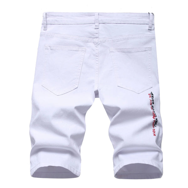 Men Summer Ripped Stretch Denim Shorts - Frimunt Clothing Co.