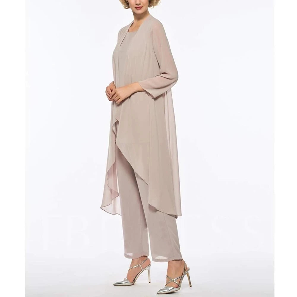 Women's Suit 3 Pieces Sets Long Jacket Top & Pants Dress Formal Events Wedding Party Guest - Frimunt Clothing Co.