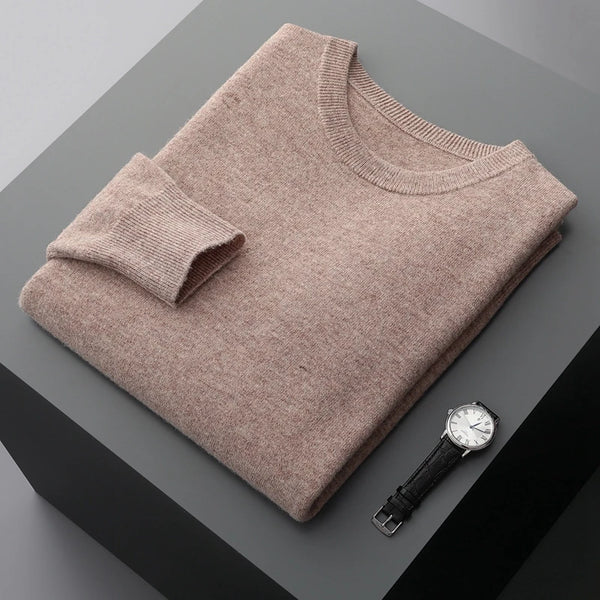 Men's 100% Merino Wool Round Neck Sweater - Frimunt Clothing Co.
