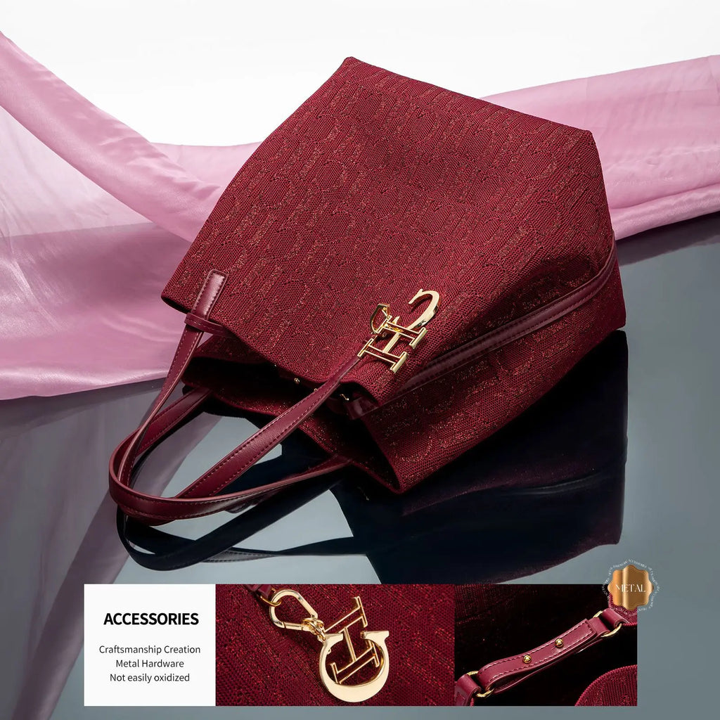 Bolso de mano para mujer, de lona texturizada, de gran capacidad, inspirado en el diseñador.