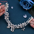 Pearl Wedding Headband with Combs Woman Hair Clip Bride Tiara Headpiece Rhinestone Bridal Headwear - Frimunt Clothing Co.