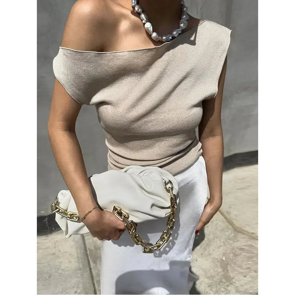 Casual Chic Women's Off Shoulder Slim Top - Frimunt Clothing Co.