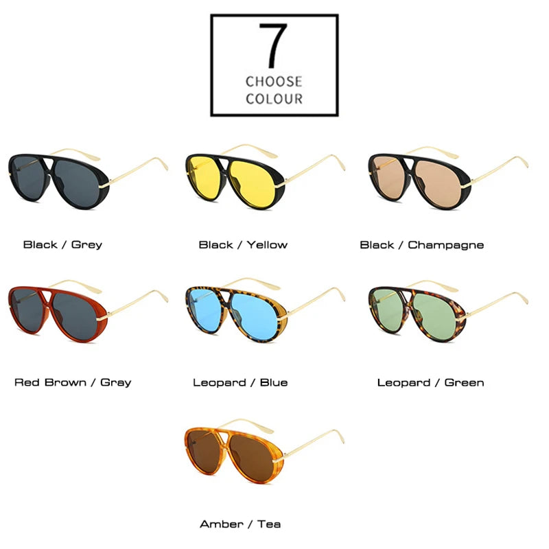 Women's Double Bridge Sunglasses Retro Gradient UV400 - Frimunt Clothing Co.