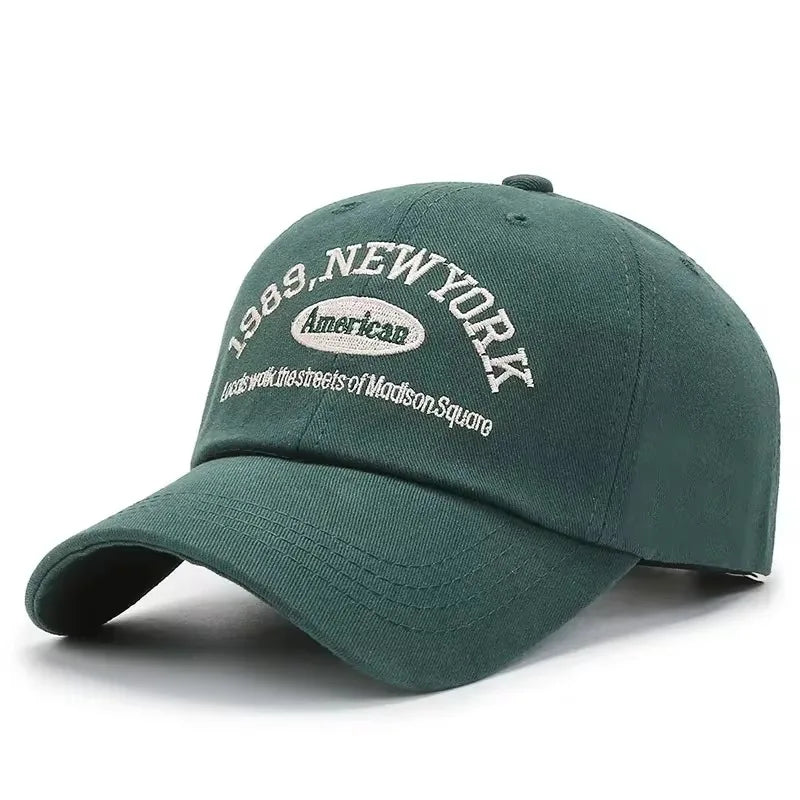 Men's Embroidered 1989 New York Washed Cotton Baseball Hats Adjustable Snapback - Frimunt Clothing Co.
