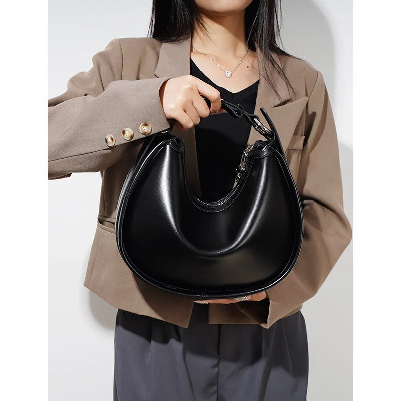Women's Genuine Leather Shoulder Hobo Bag - Frimunt Clothing Co.