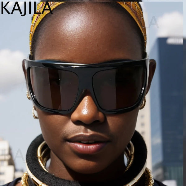Oversized Shield Sunglasses Men Women New Luxury Brand Designer Y2K UV400 - Frimunt Clothing Co.