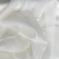 Close-up of white fabric with ruffled texture