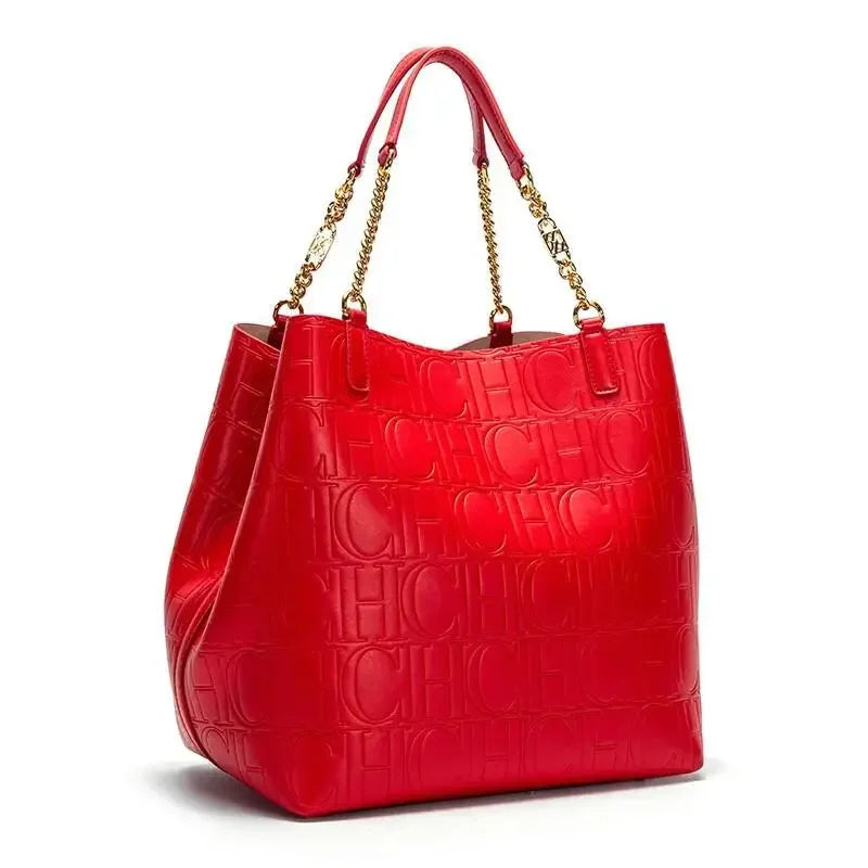 Bolso tote CH Superior Sense para mujer, sencillo, de gran capacidad y color liso
