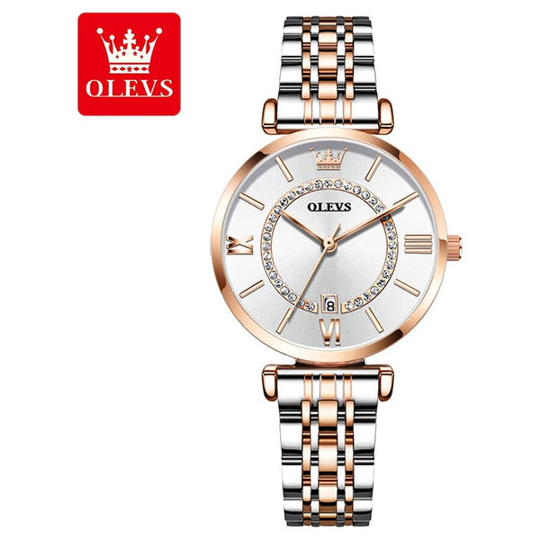 Stainless Steel Ultra-Thin Casual Women's Luxury Watch Quartz Waterproof Fashion Wristwatch