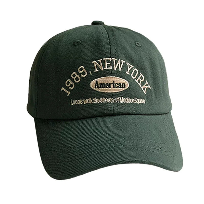 Men's Embroidered 1989 New York Washed Cotton Baseball Hats Adjustable Snapback - Frimunt Clothing Co.