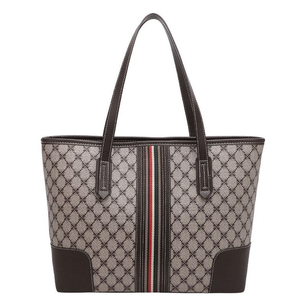 Women's Shoulder Tote Bags Luxury Fashion Large Capacity Eco Leather Designer Plaid - Frimunt Clothing Co.