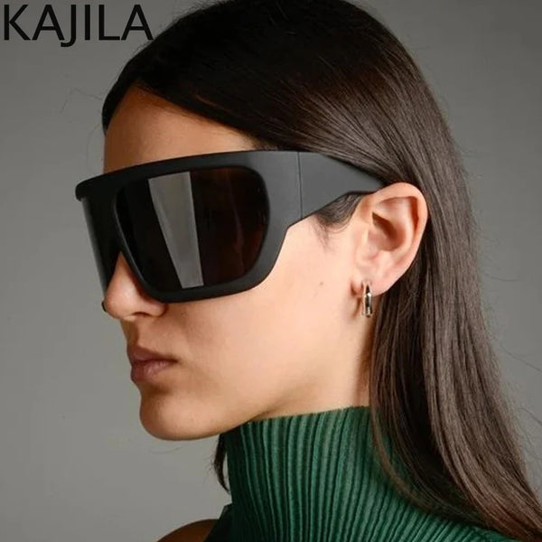 Oversized Shield Sunglasses Men Women New Luxury Brand Designer Y2K UV400 - Frimunt Clothing Co.