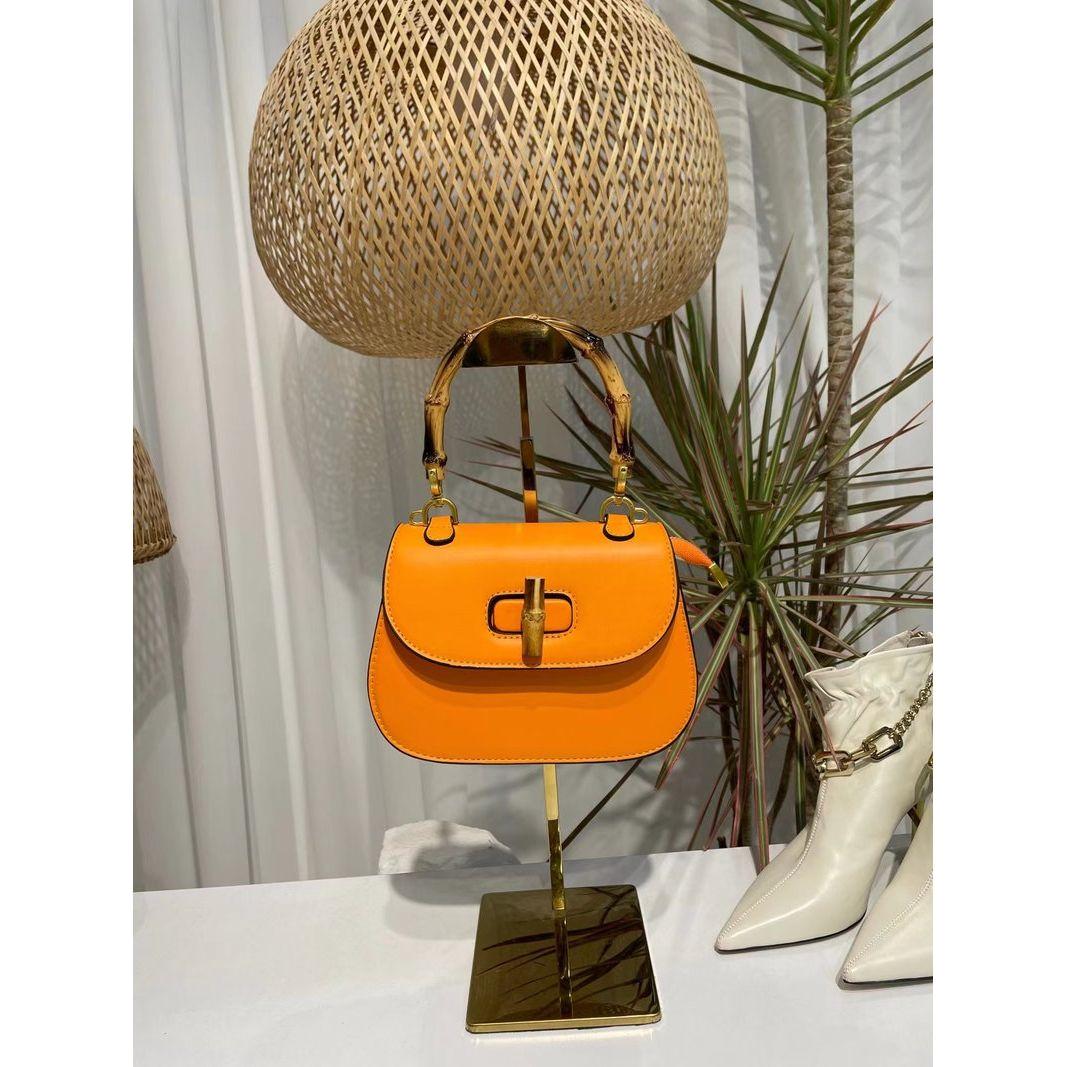 Vintage Soft Leather Bamboo Top-handle Crossbody Shoulder Strap - Frimunt Clothing Co.