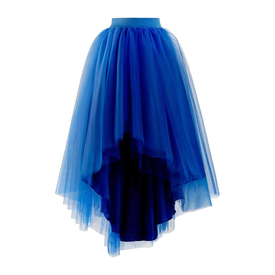 MisShow Women’s Tulle Tutu Maxi Skirt Elastic Waist High Low Mesh Net Party Prom Cocktail Long Skirt - Frimunt Clothing Co.