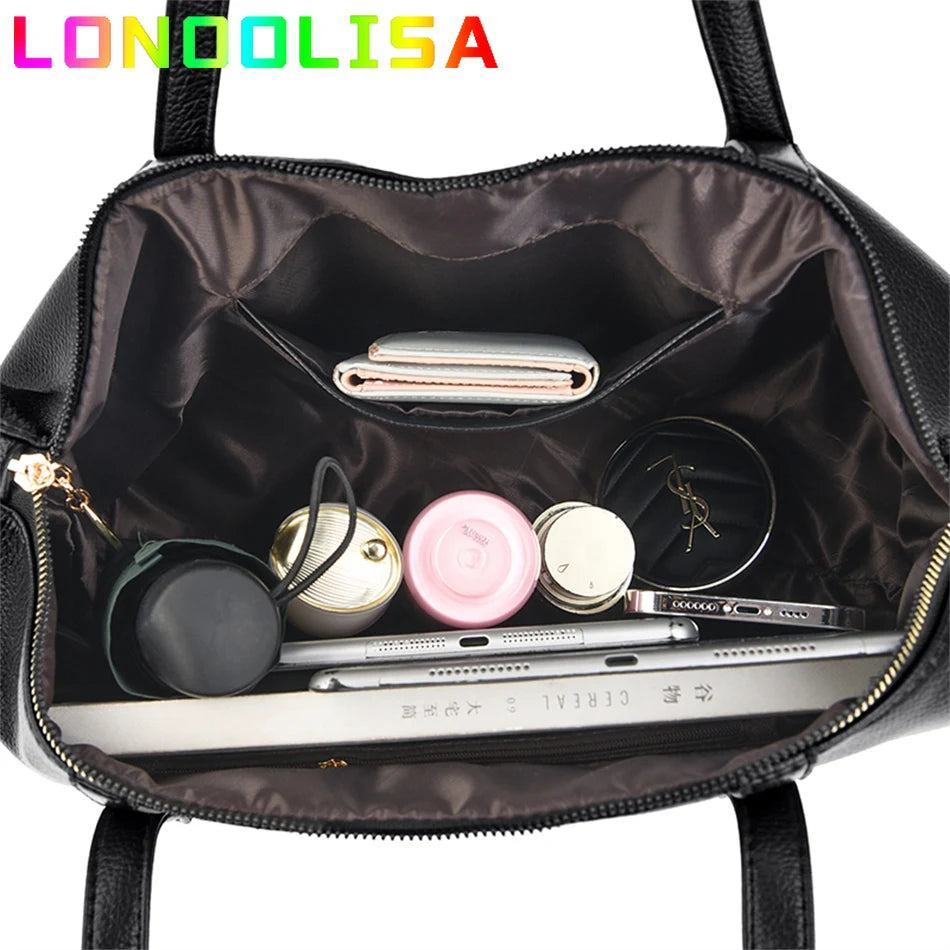 New Luxury Women's Soft Leather Tote Bag Large Capacity Handbag - Frimunt Clothing Co.